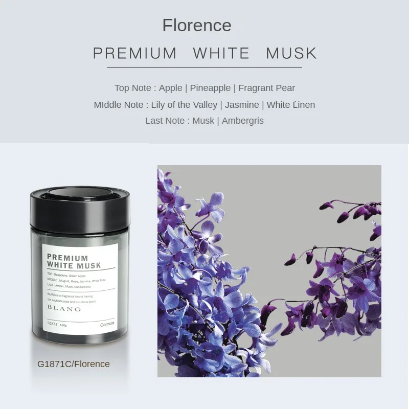 G1871C Carmate BLANG portabicchieri Solid aromaterapia Savon di lusso per Tesla Model Y diffusore di profumo per auto Premium White Musk