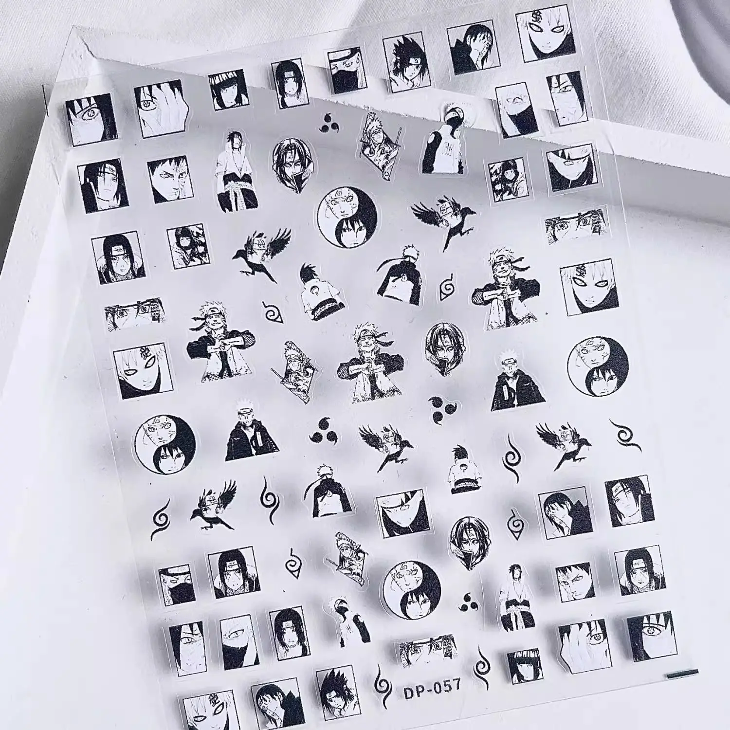 Dark Narcissistic Ninjago pattern nail art stickers, DIY nail art, Japanese anime embossed decoration, pasting