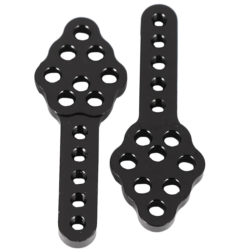 AS96-20Pcs CNC soporte de amortiguador de Metal soporte de ángulo de altura ajustable para coche trepador de control remoto Axial SCX10 90046 D90 D110, negro