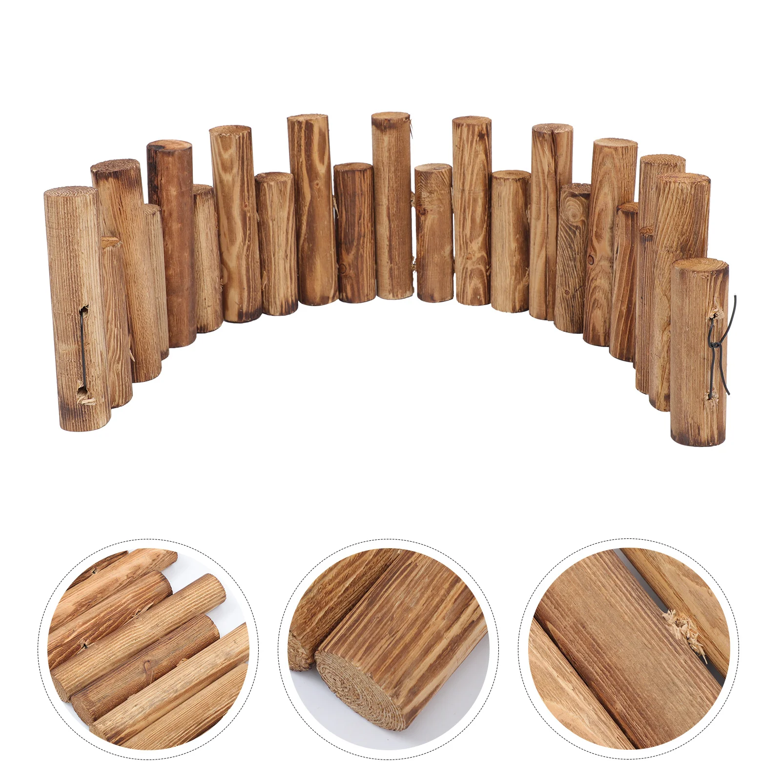 

1pc For Garden Lawn Decorative Yard Anti-Corrosive Wood Edging Outdoor Wood Fence Decor Fence Diy Garden Decoration