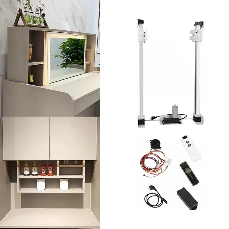 Hardware System Cupboard Cabinet Soft Close Metal Automatic Electric Elevator Kitchen Basket Lift up Pull Down
