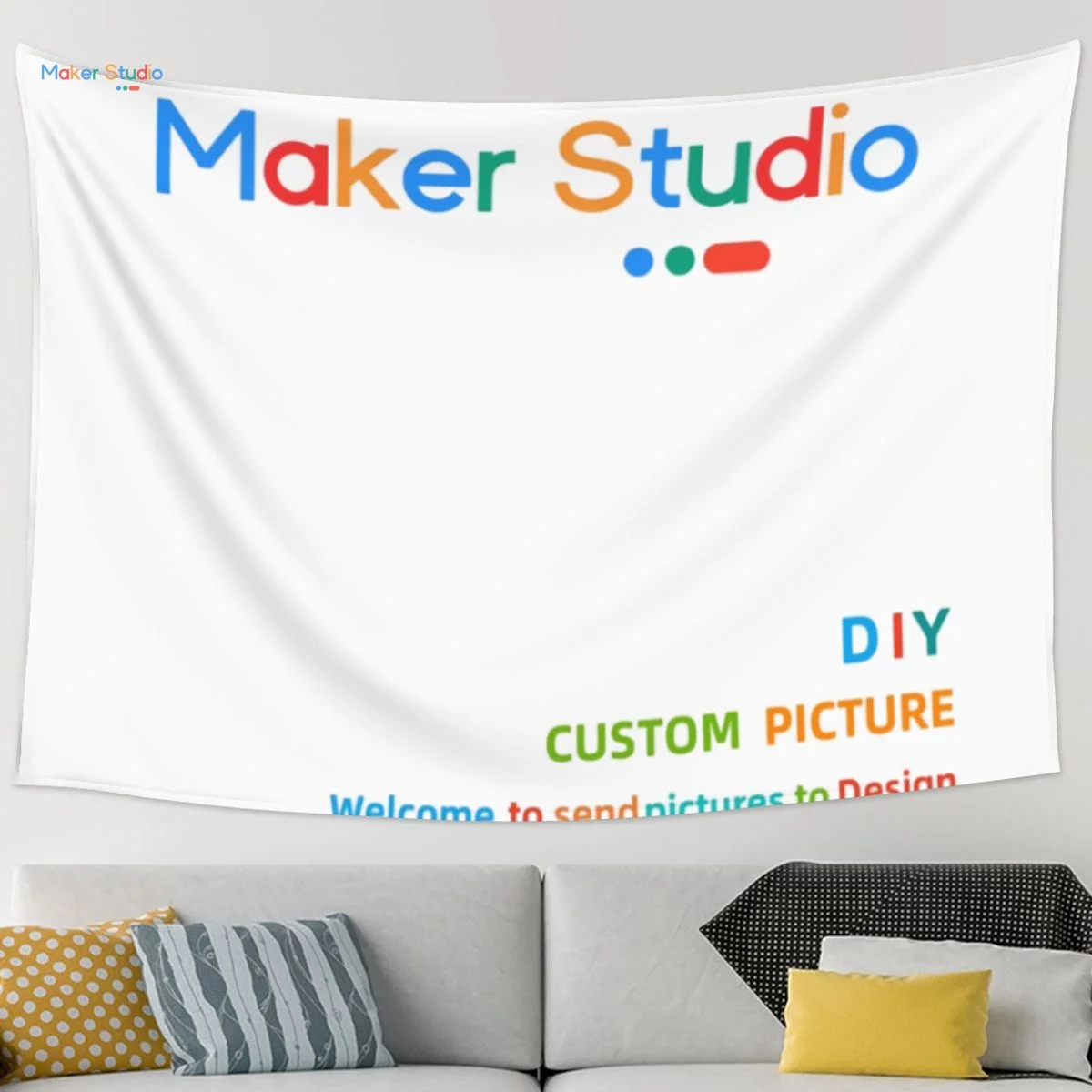 

Maker Studio DIY 680691630 10921 One Size Black Tapestry 90x60in 2