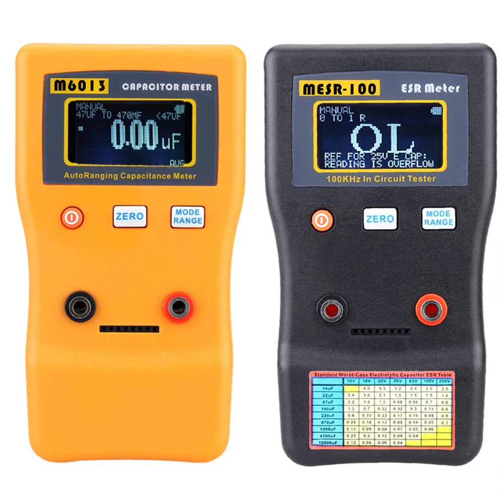 MESR-100/M6013 Esr Capaciteit Ohm Meter Professionele Capaciteitsweerstand Condensator Circuit Testen Apparaat Condensator Tester