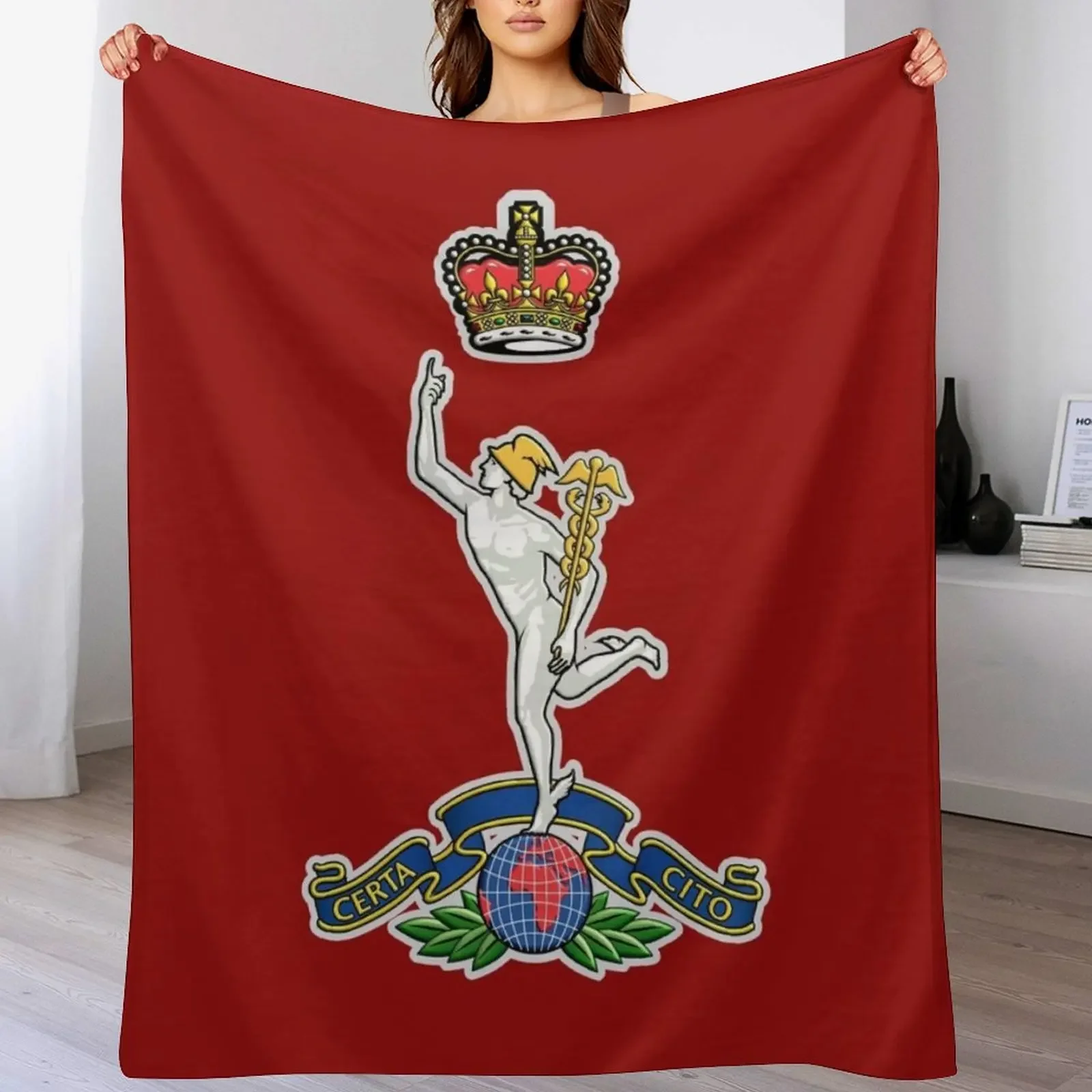 ROYAL CORPS OF SIGNALS Throw Blanket Luxury St Luxury Camping Custom Blankets