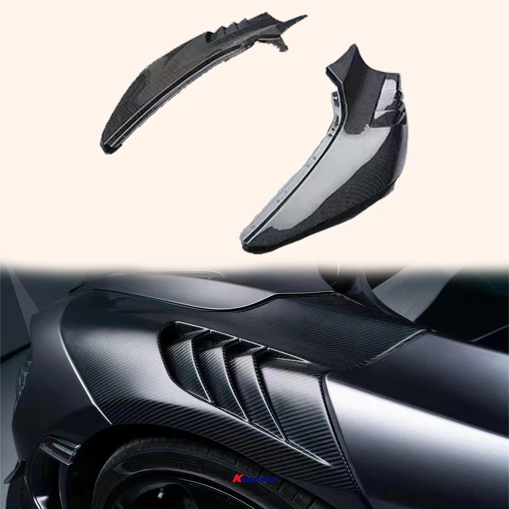 For Mclaren 2017-2023 Dry Carbon Fiber Vented Cooling Front Side Fender Pair