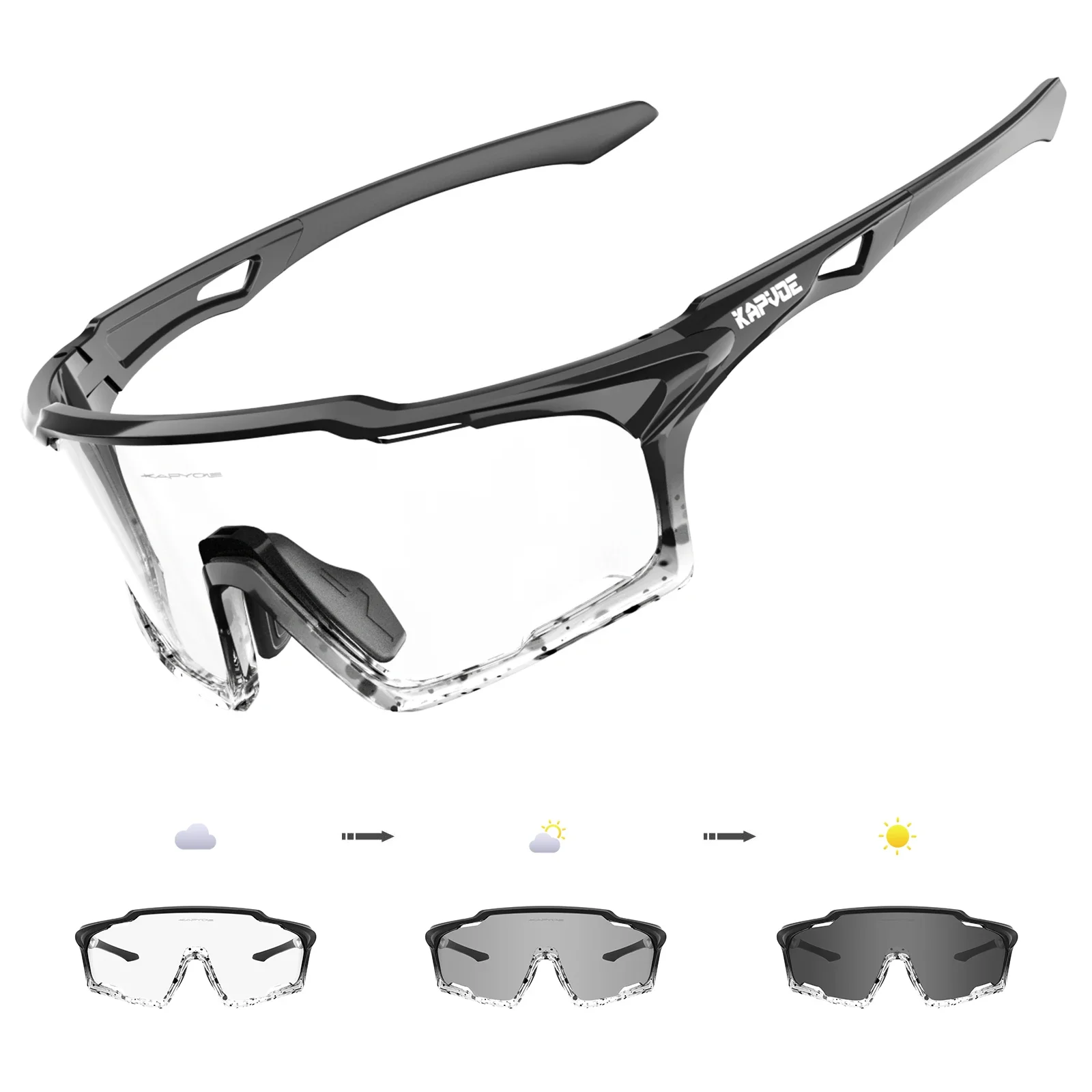 

Kapvoe UV400 Sunglasses Photochromic Glasses Cycling for Men Women Sport Road MTB Mountain Bike Bicycle Glasses Eyewear Goggle