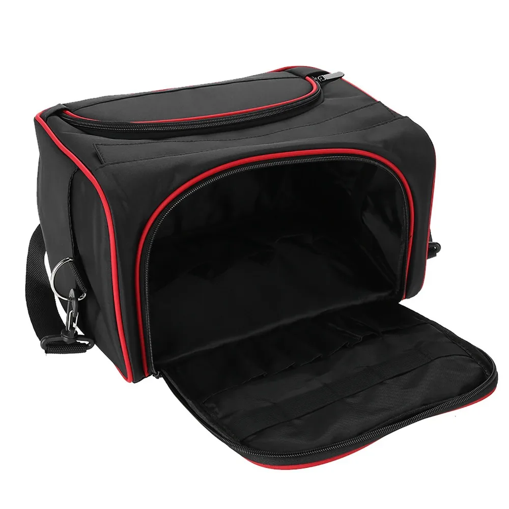Large Capacity Hairdressing Tool Carrying Bag Black Color Durable Material Salon Tool Storage Bag Patterned Design Professional