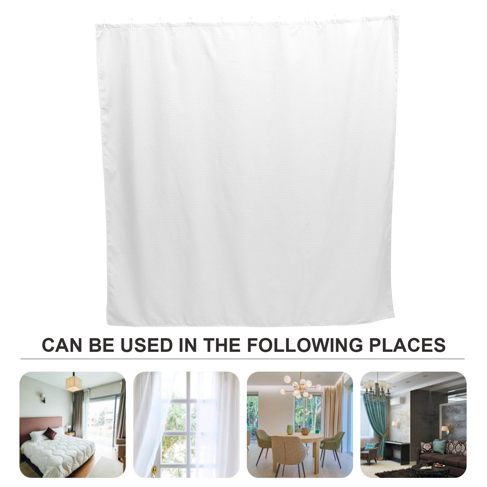 

Waffle Shower Curtain Large Simple Color Bath Curtains Polyester Bathroom Home Fresh Look