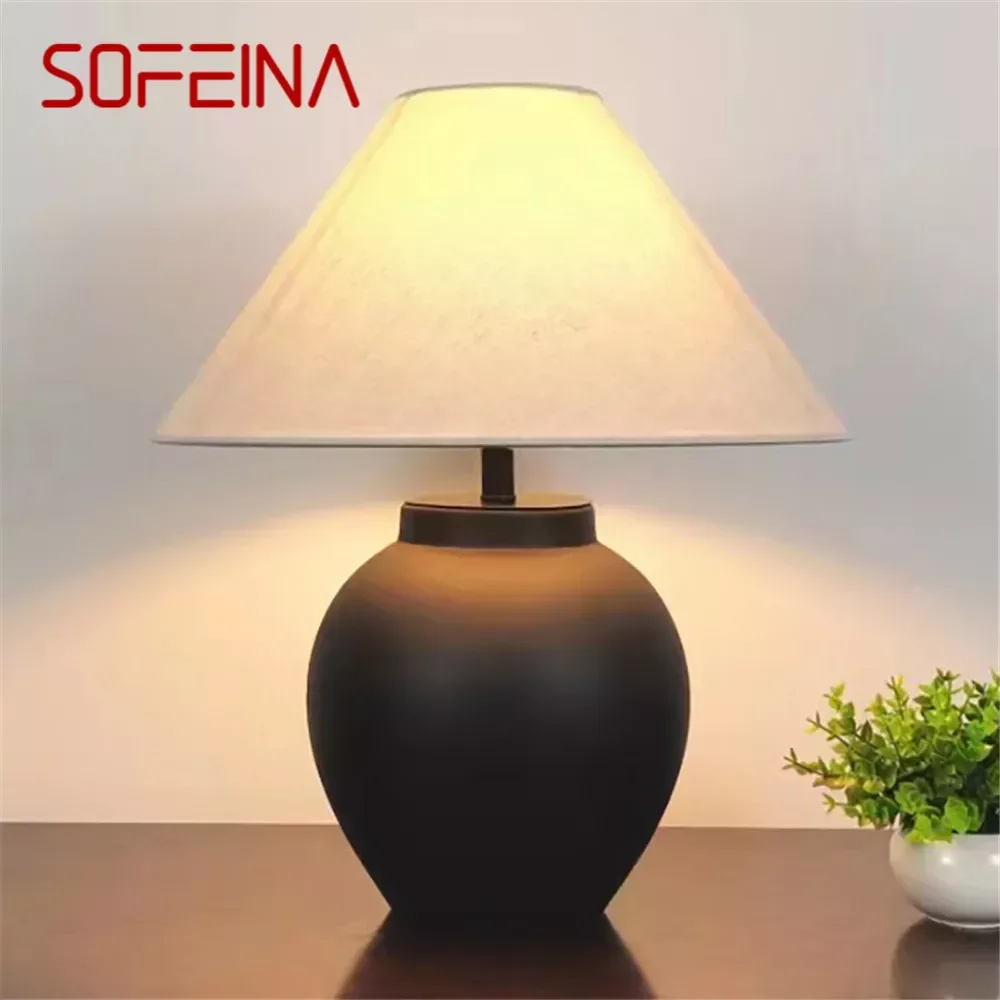 

SOFEINA Contemporary CeramicTable Lamp Creativity Living Room Bedroom Study Hotel Homestay engineering Desk Light