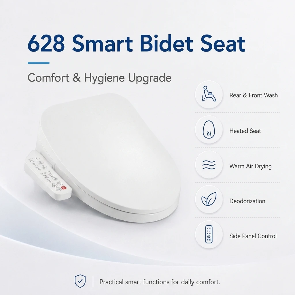 Stock Watermark Certified Bidet Smart Toilet Seat Cover Automatic Deodorization Open Front Warm Air Drying Intelligent Wash