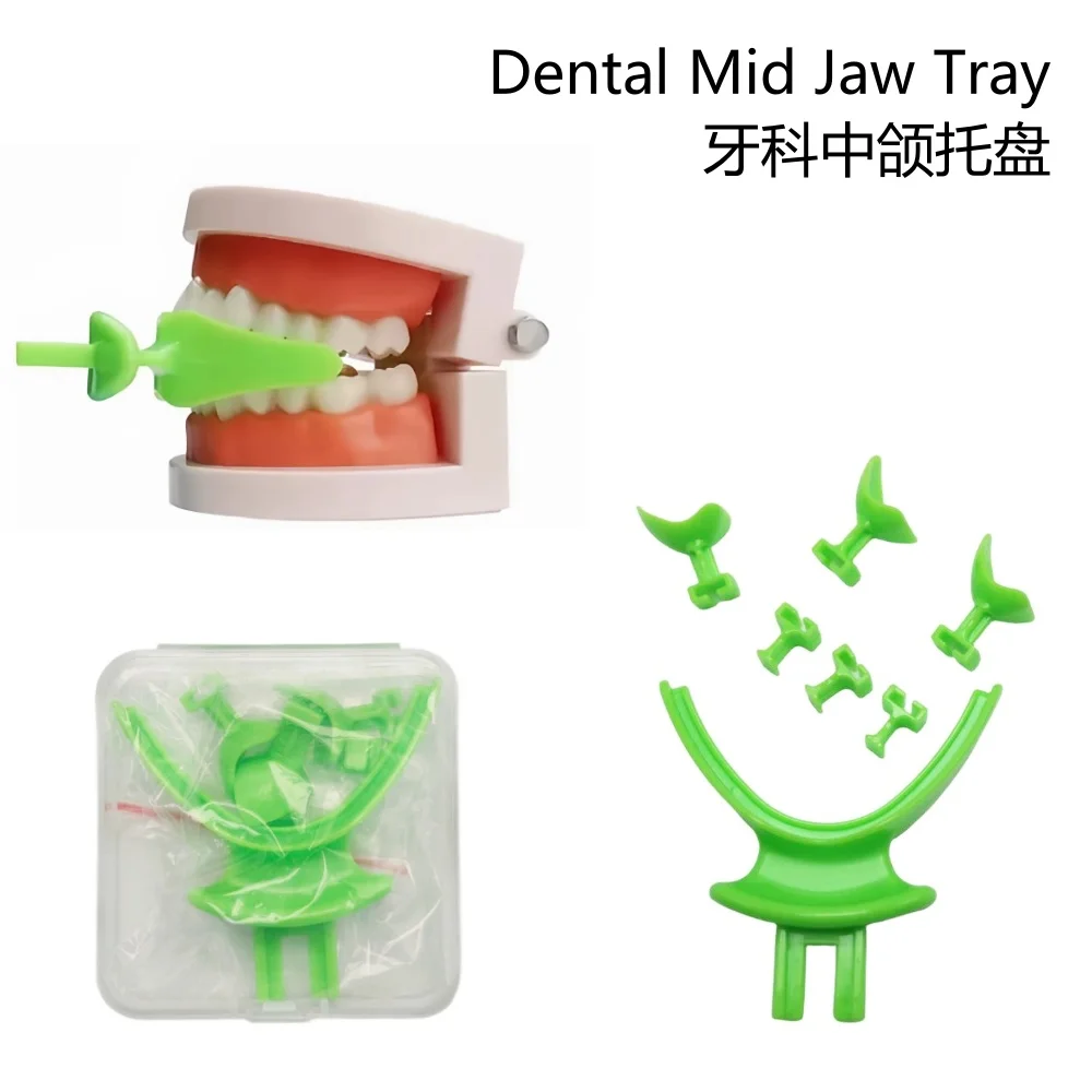 Dental Centric Impression Trays BPS Bite Registration Tray Denture Repair 7Pcs/Set