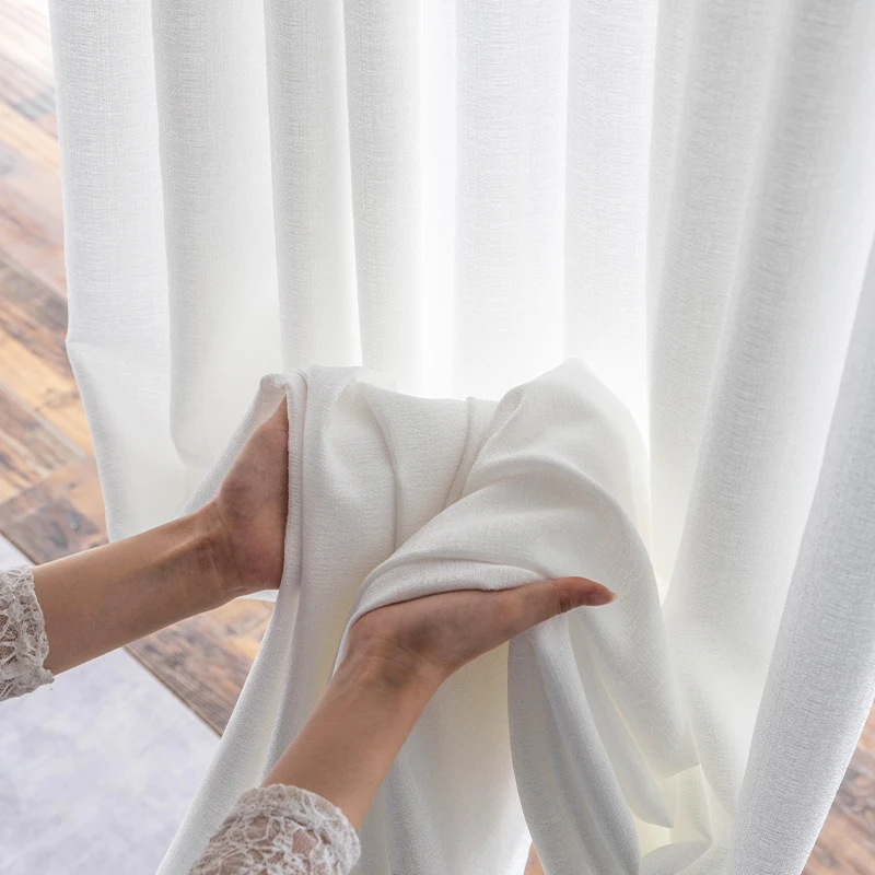 

Translucent Pure Chiffon White Pure Sheer Tulle Curtains, for Decoration, Luxury Living Rooms, Bedrooms, Windows,Home Curtains