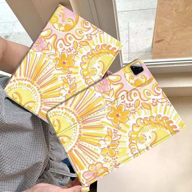 

Cartoon Curly Face Art Tablet Case For Xiaomi Redmi Mini Pad SE K 2 4 5 6 7 8 2023 2025 11 8.8 11.2 10.1 Pro Gift