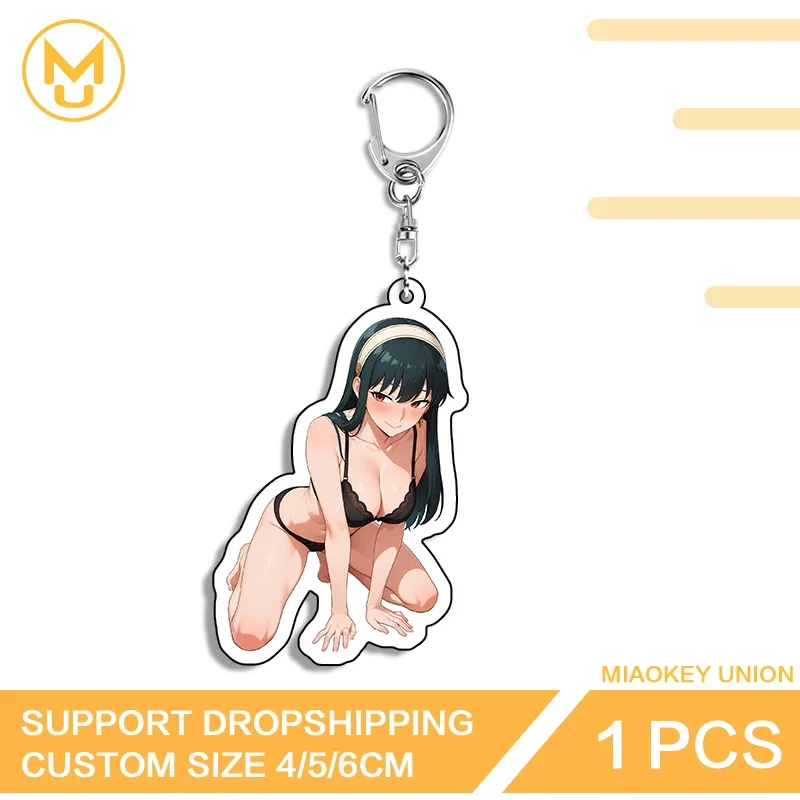 Alluring Kneel Posture Yor Forger Big Boobs Key Chains Adorable Fantastic Hot Selling Props Multi Function Durable Keyring