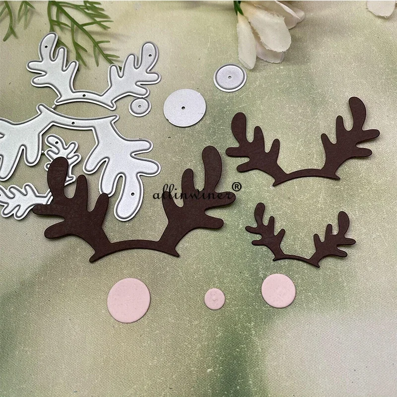 

Металлические вырубные ножи-трафареты в форме оленьих рогов для скрапбукинга, альбомов, открыток и тиснения