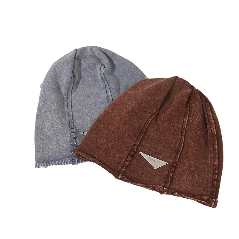 Pile hat lazy style casual versatile fashion pullover hat autumn and winter big head circumference