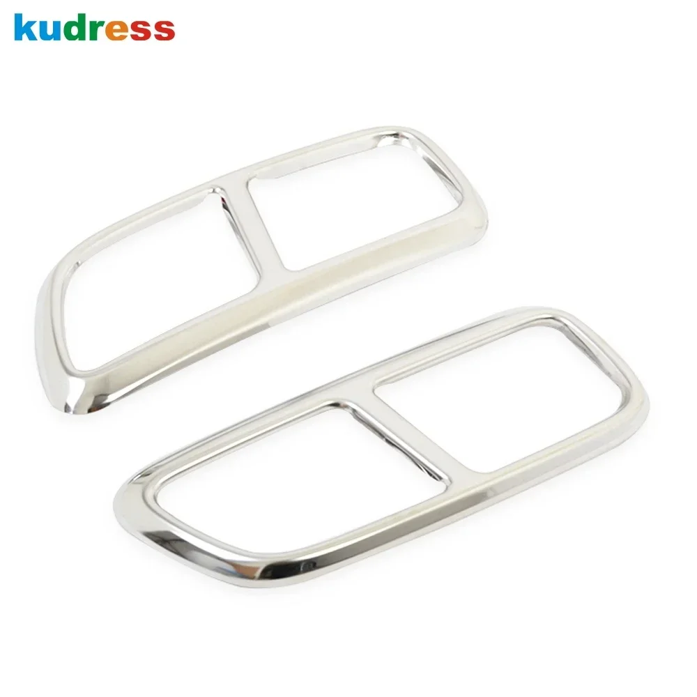 

For Volvo XC90 XC 90 2016 2017 2018 2019 2020 Stainless Steel Car Rear Exhaust Muffler Pipe Tailpipe Cover Trim Accessories