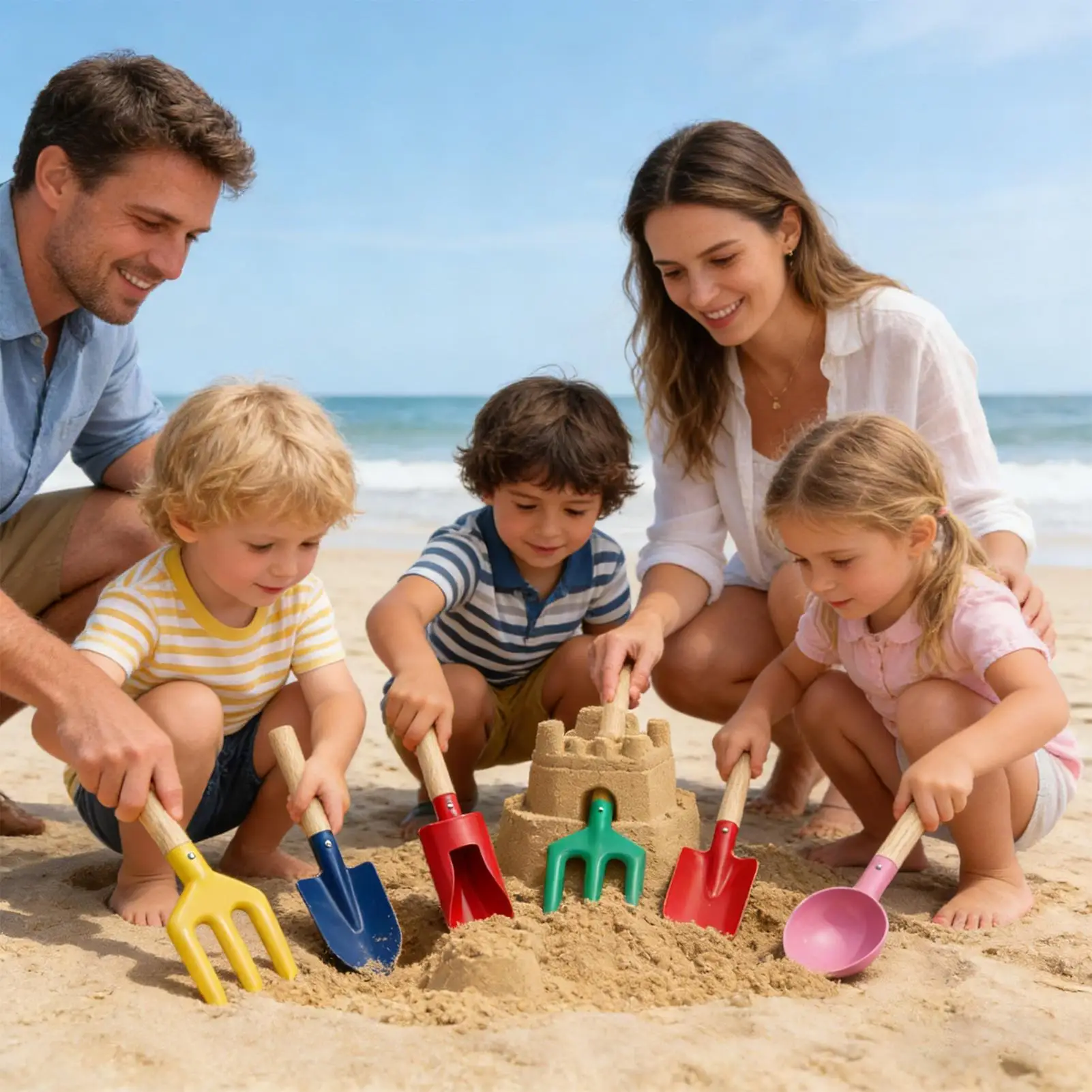 

Детский набор для садоводства, 6 предметов, настоящий набор садовых инструментов для детей, развивающие игрушки для улицы, для малышей, мальчиков и девочек, для песочницы, пляжа, заднего двора