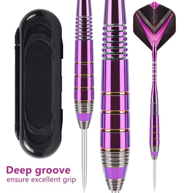 3 Pack Steel Darts Professional Darts Standard 22 Grams With Aluminum Shafts, Iron Barrels Steel Tip & Additional Shafts