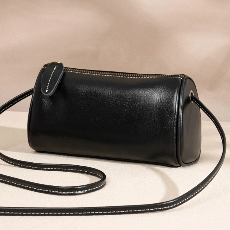 Genuine Leather Bag Women 2025 Spring Summer Crossbody Bag High Grade Textured Niche Pillow Mini Bag Shoulder Bags