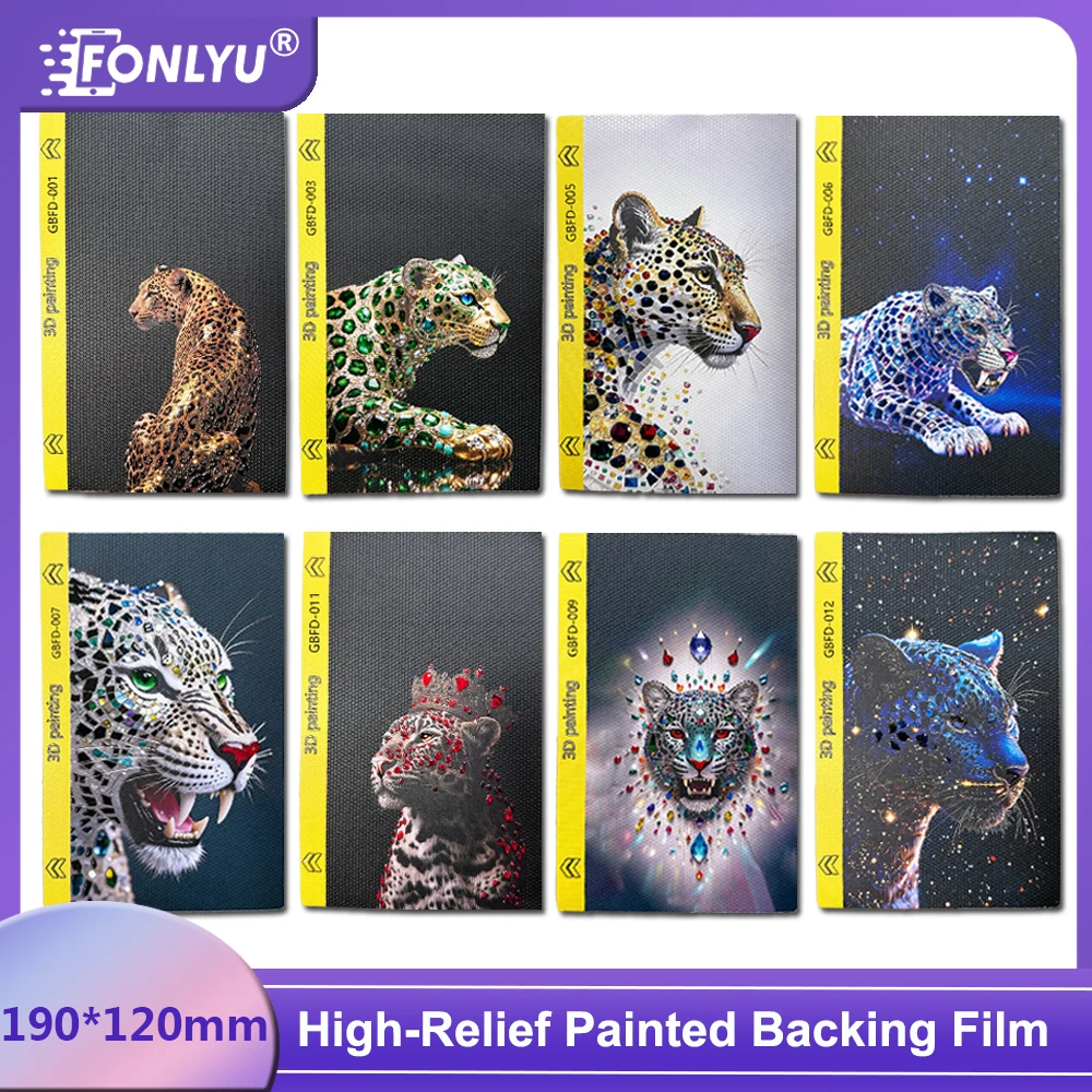 

FONLYU 50pc 3D High Relief Painting Animal Back Film Sticker Decorative Skin For iPhone 17 Pro Max Hydrogel Film Cutting Machine