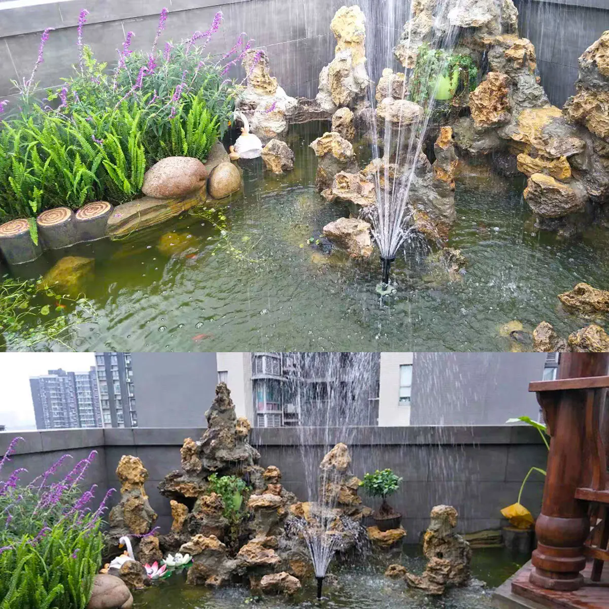 

2.5 Water Pump Outdoor Watering Submersible Water Fountain for Pond Pool Aquarium Fountains Spout Garden Patio Maximum F