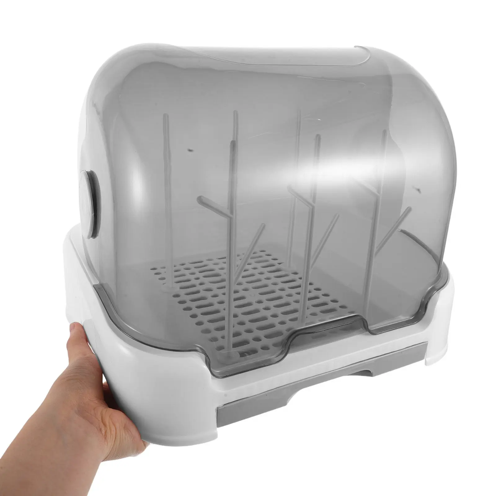 

Набор из 1 шт. Подставка для сушки детских бутылочек, пылезащитный органайзер для столешницы, для бутылочек, чашек, сосок, компактный дизайн, экономия места