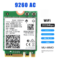 9260NGW 9260AC WiFi 5 Wireless Network Card Bluetooth 5.0  2033Mbps 802.11AC Dual-Band 2.4G 5G Win 10 11 Laptop NGFF M.2