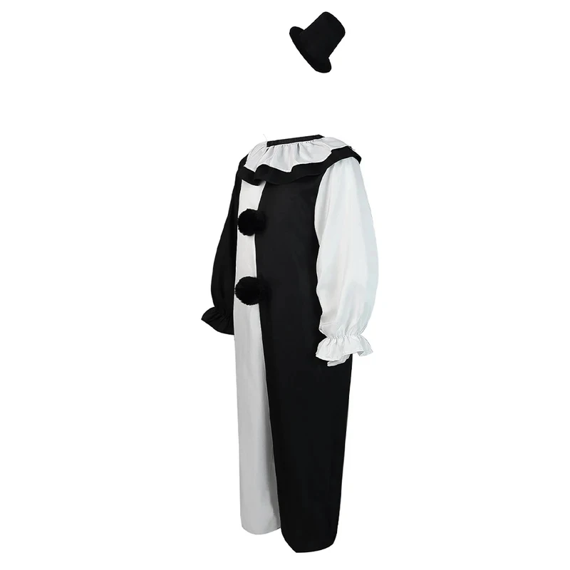 

✠2026✠ Kids Art The Clown Cosplay Fantasy Movie Terrifier 2 Disguise Costume Children Boys Jumpsuit Scarf Hat Haloween Roleplay✠