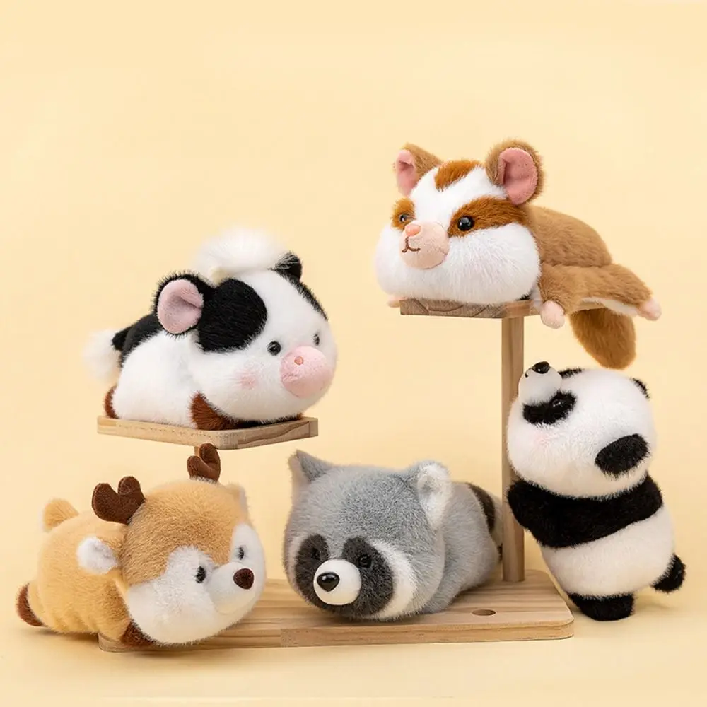 Kawaii pequeño conejo mapache muñeca Clip Border Collie Husky Panda juguete de peluche cómodo y esponjoso ciervo muñeco de peluche suministros para fiestas