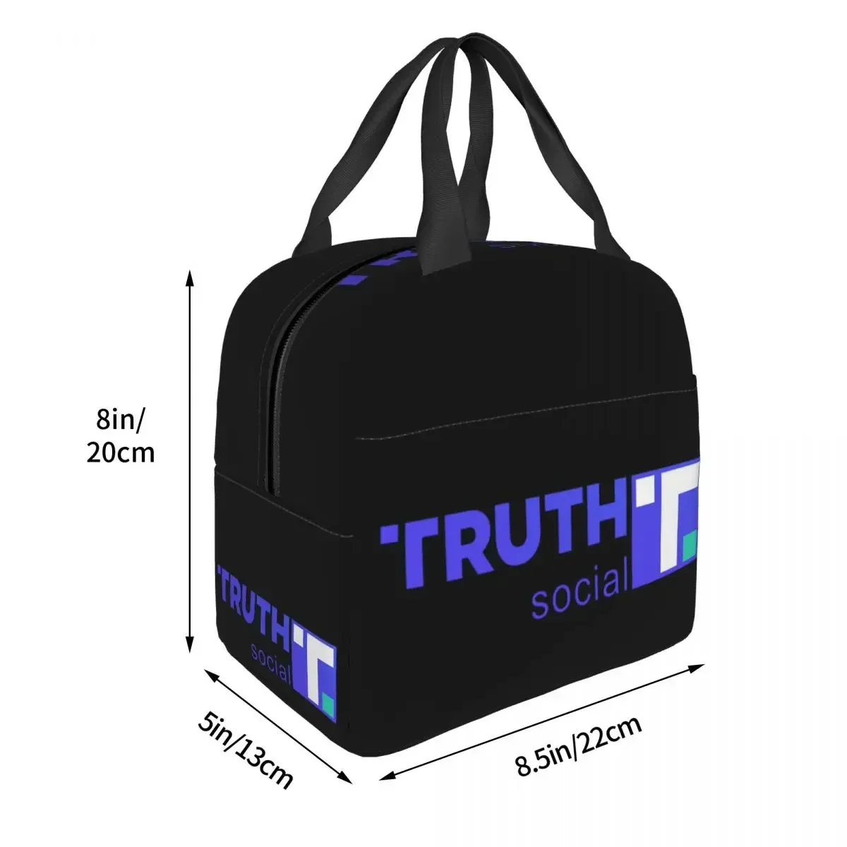 Truth Social Media Truth Social Trump - Trump's Fans Gifts Insulated Lunch Bags Picnic Bags Lunch Box for Woman Work Children