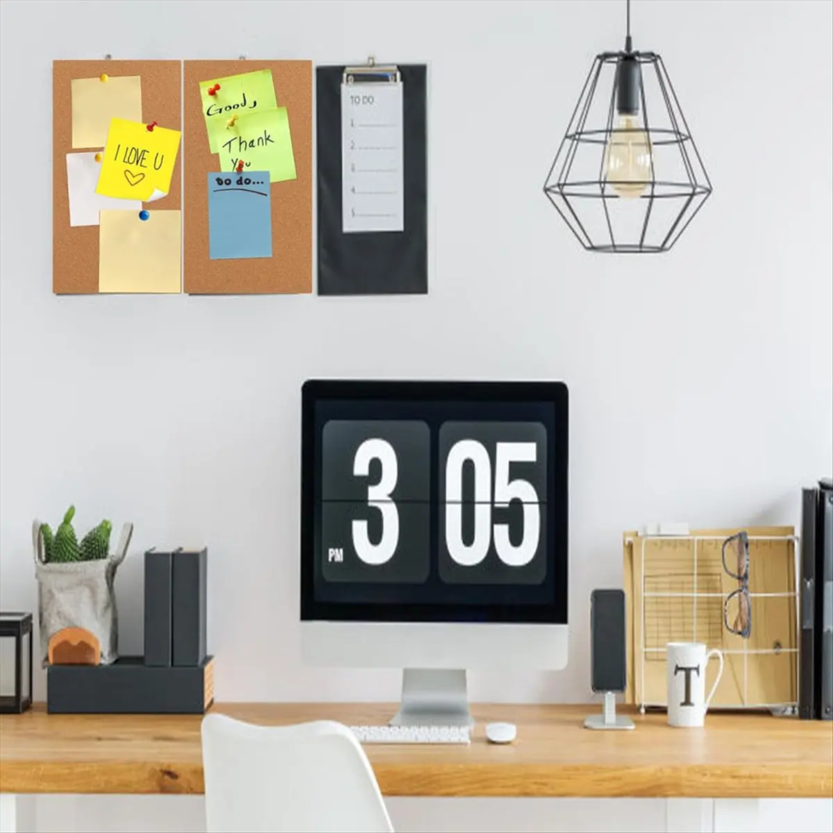 A56K Cork Board Bulletin Board, Small Rectangular Pin Board for Wall, Self-Adhesive Cork Board for Office, School and Home