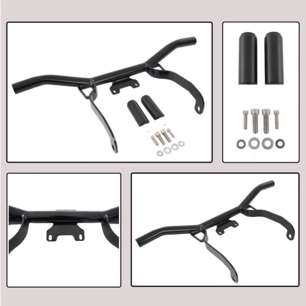 Moto Anteriore Highway Motore Guard Crash Bar Acciaio Protezione dalla caduta Nero Per Harley Road Glides Street Glides 2014-2023