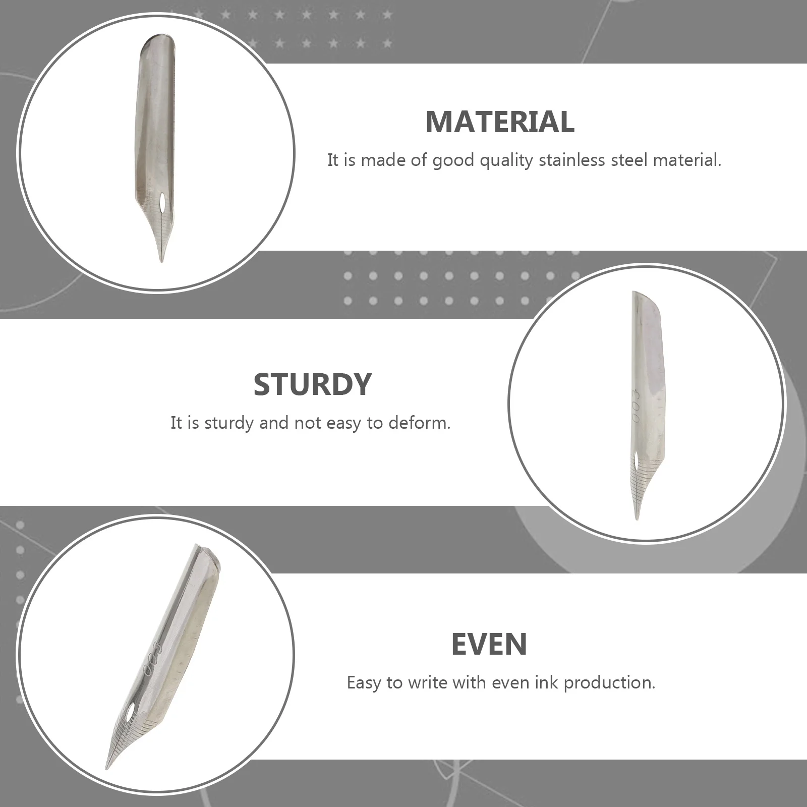 Pemegang kaligrafi Dip, Aksesori pena tinta Stainless Steel 20 buah