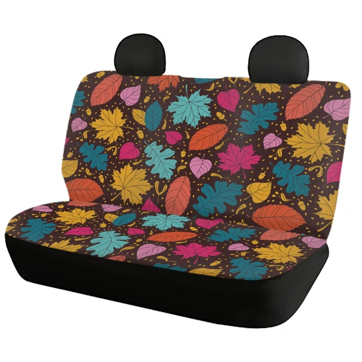 Car Seat Cover Full Set Fall Colors Harvest Theme Car Seat Cover Cushion Universal Front/Back Seat Protector Auto Interior