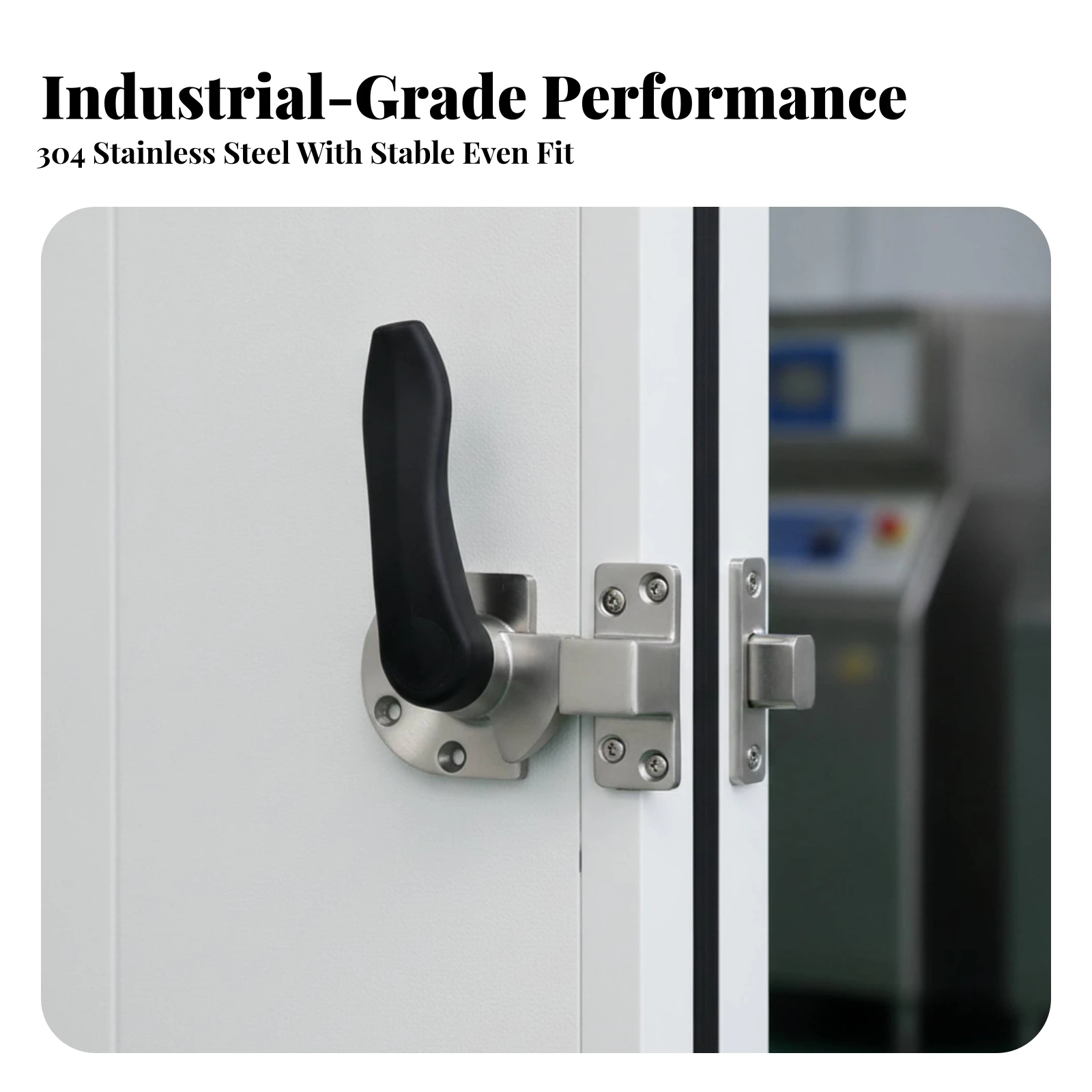 Curved Lever Door Latch with Strike Catch Ergonomic Industrial Equipment Latch Hardware Sturdy Cost-Effective