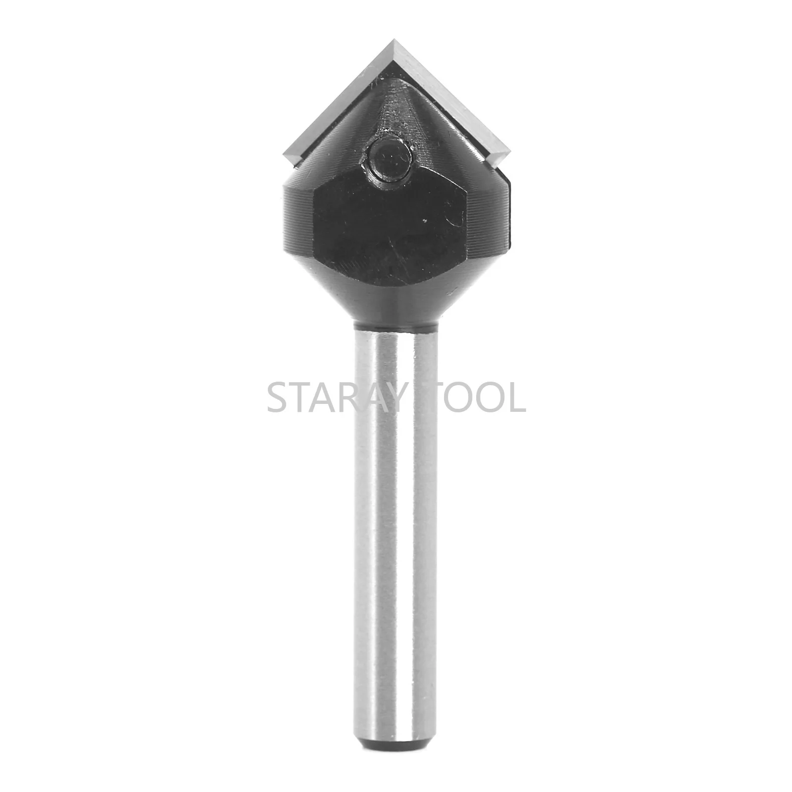 1/4-Inch Shank 90-Degree V-Groove Carbide Router Bit for Woodworking Engraving Carving
