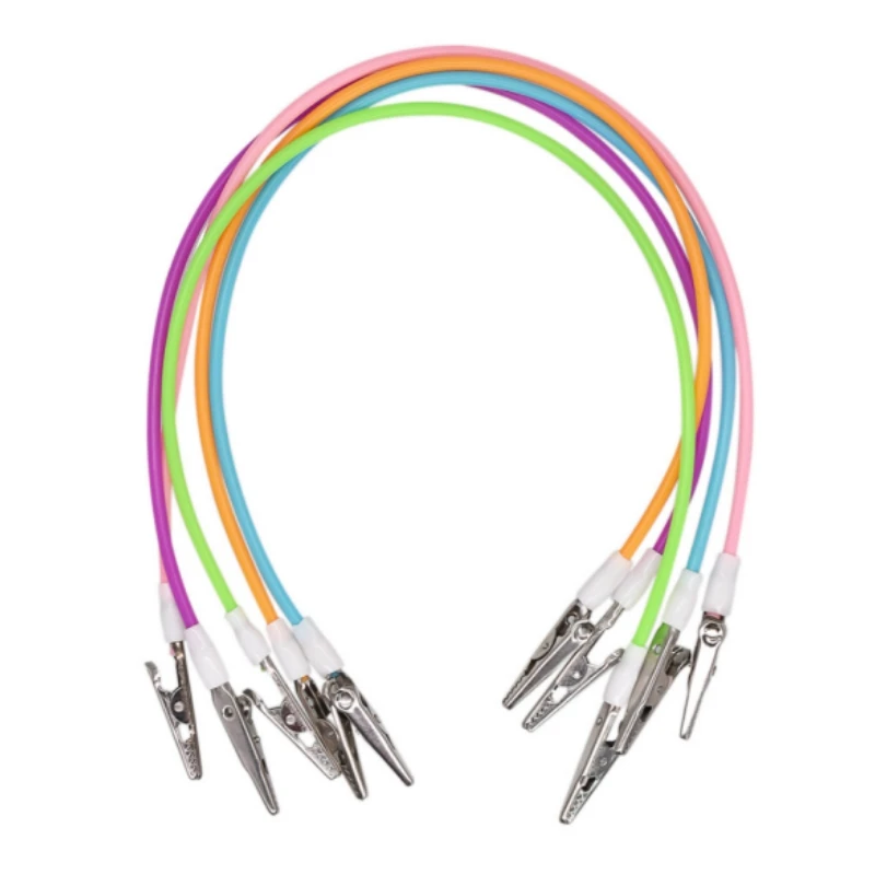 10Pcs Flexible Silicone Colorful Spring Rope Bib Clips Disposable Patient Saliva Towel Scarf Clip Napkin Holder