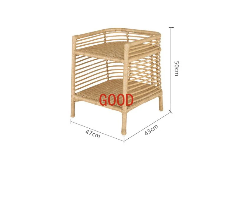 Скандинавский стиль, двойная креативная большая кровать для отеля, простой праздничный стиль, ротанговая художественная мебель, кровать, мебель для спальни