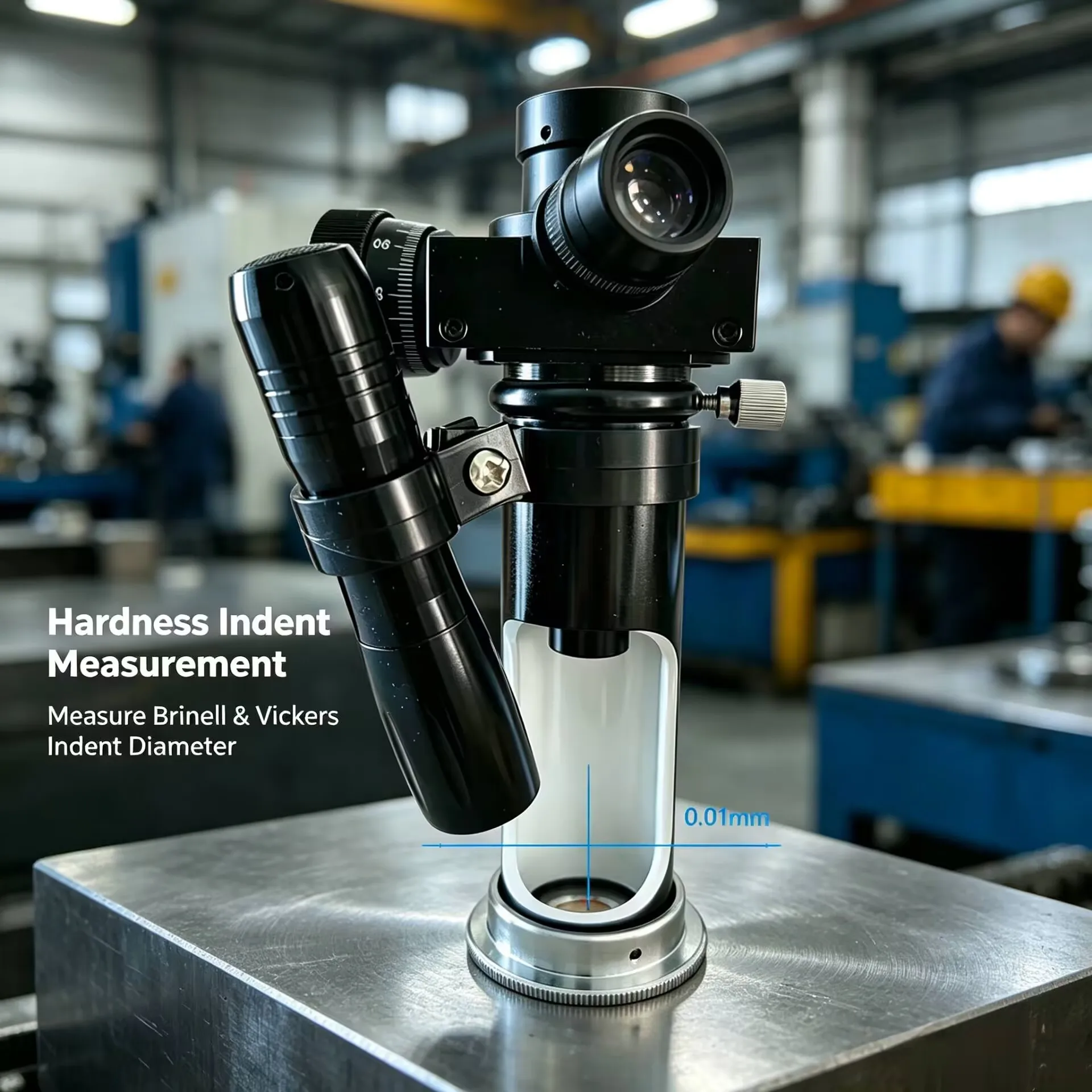 JC-10 Reading Microscope 20X with LED Light Portable Measuring Microscope 0.01mm Resolution 6mm Range Handheld Magnifier
