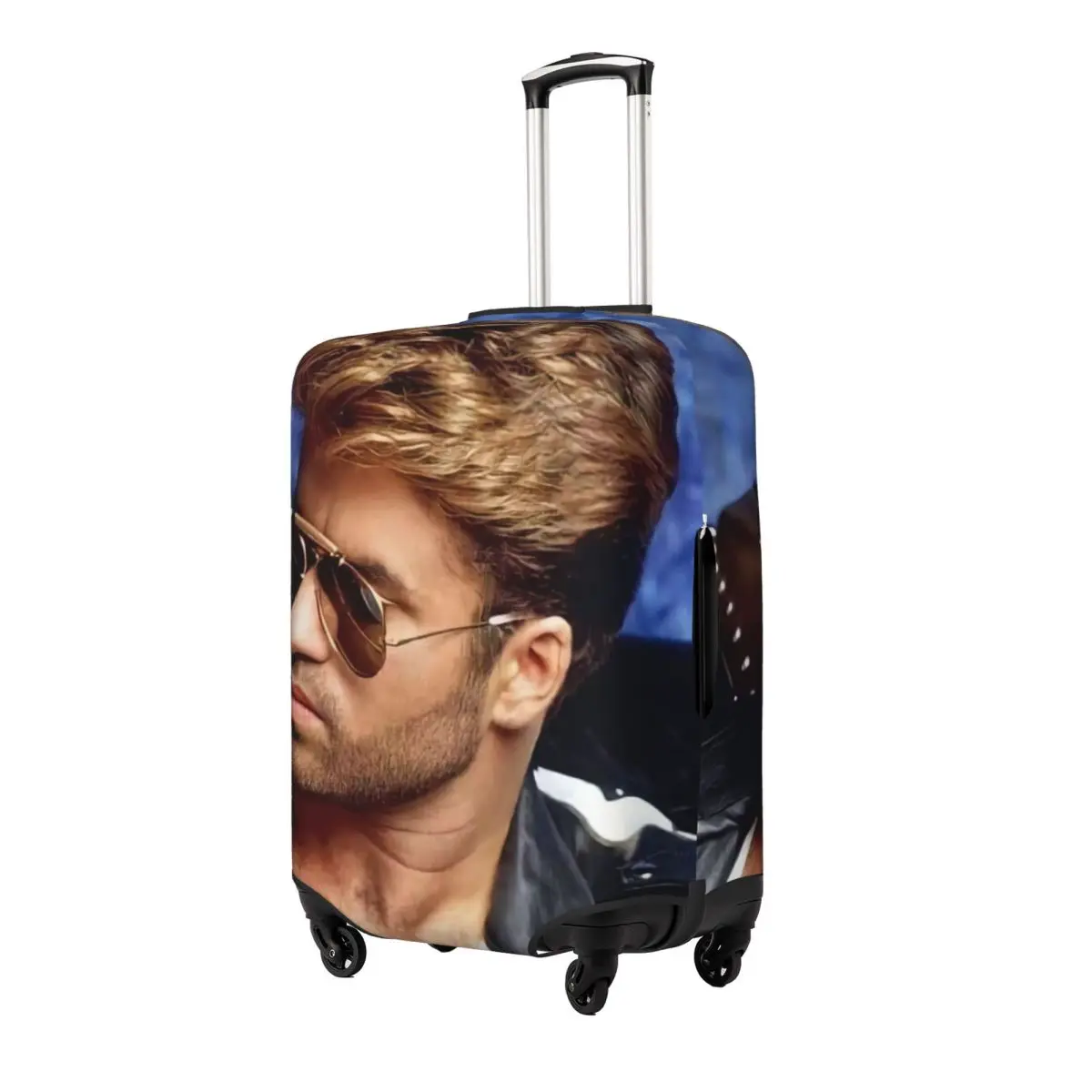 George Michael British Singer Suitcase Cover Cruise Trip Vacation Fun Luggage Accesories Protector