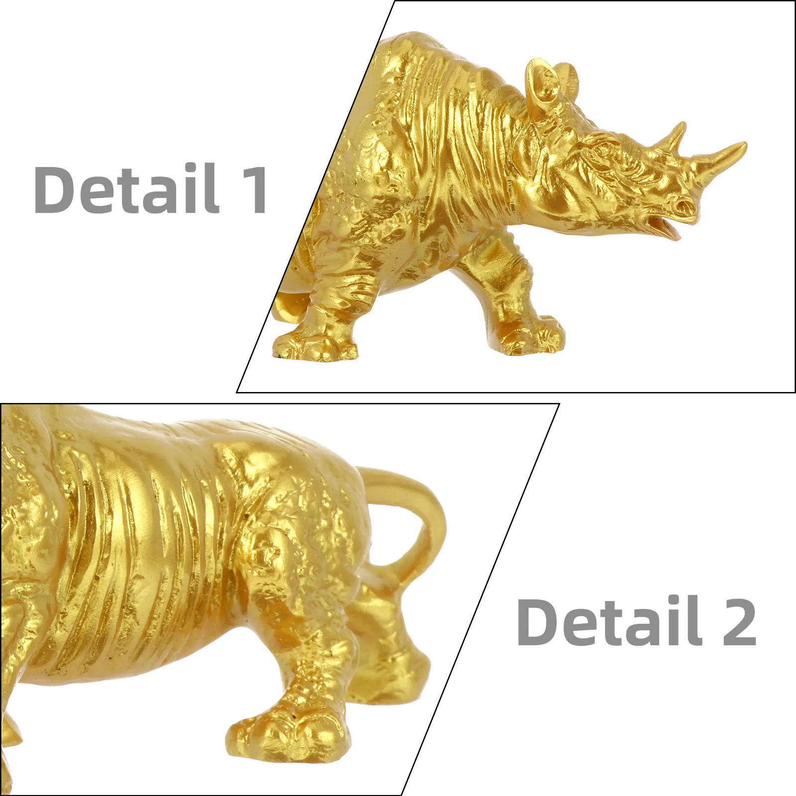 

Resin Rhino nament Home Decor Mini Size Lightweight Animal Model Desk Gift Kids Office Micro L Statue Decor