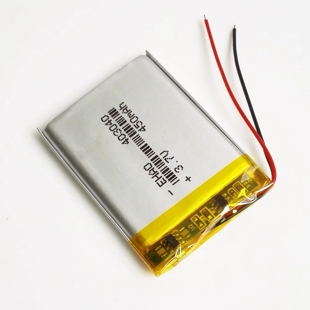 10 PCS 3.7V 450mAh Lithium Polymer LiPo Rechargeable Battery EHAO 403040 For Mp3 Mp4 PAD DVD E-book Bluetooth