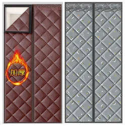 Winter Anti Cold Insulating Curtains for Front Door Magnetic Warm Insulated Thermal Door Curtain for Bedroom Supermarket Drapes