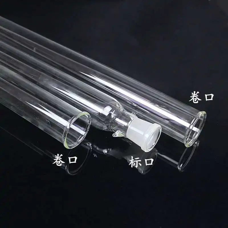 Kolom kromatografi kaca pelat pasir, kolom filtrasi kaca piston PTFE mulut standar, kolom adsorpsi, kolom penukar ion