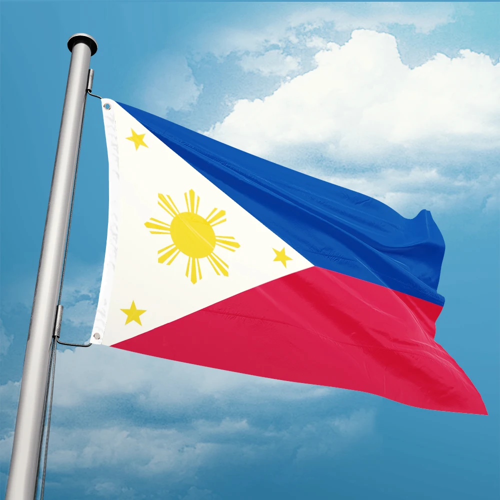 Флаг Филиппин нации 3 фута x 5 футов полиэстер деревенский баннер Flying150*90 см на заказ по всему миру по всему миру на открытом воздухе в помещении Флаг Филиппин нации 3 фута x 5 футов полиэстер деревенский баннер Flying150*90 см на заказ по всему миру по всему миру на открытом воздухе в помещении
