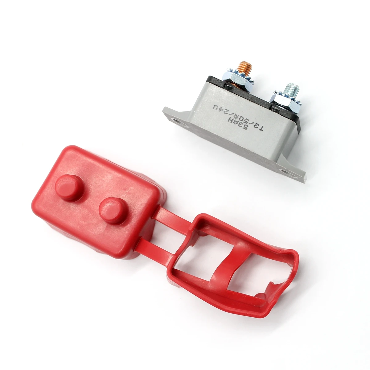 

Waterproof Manual Reset Circuit Breaker 50A 24V Marine Boat Off-Road Vehicle Special Vehicle Rubber Cover Dust Moisture