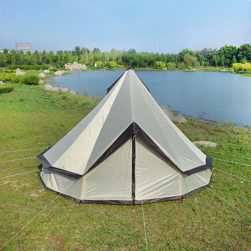 Teepee 5 6 8 Person Glamping Mongolia Yurt Family Outdoor Tent Camping Travel Hiking Antistorm UV Car Canopy Beach Awning