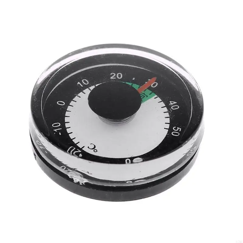 37ME Diametro 27mm Mini termometro meccanico rotondo Mini temperatura circolare in plastica -20~50 ℃ Leggero