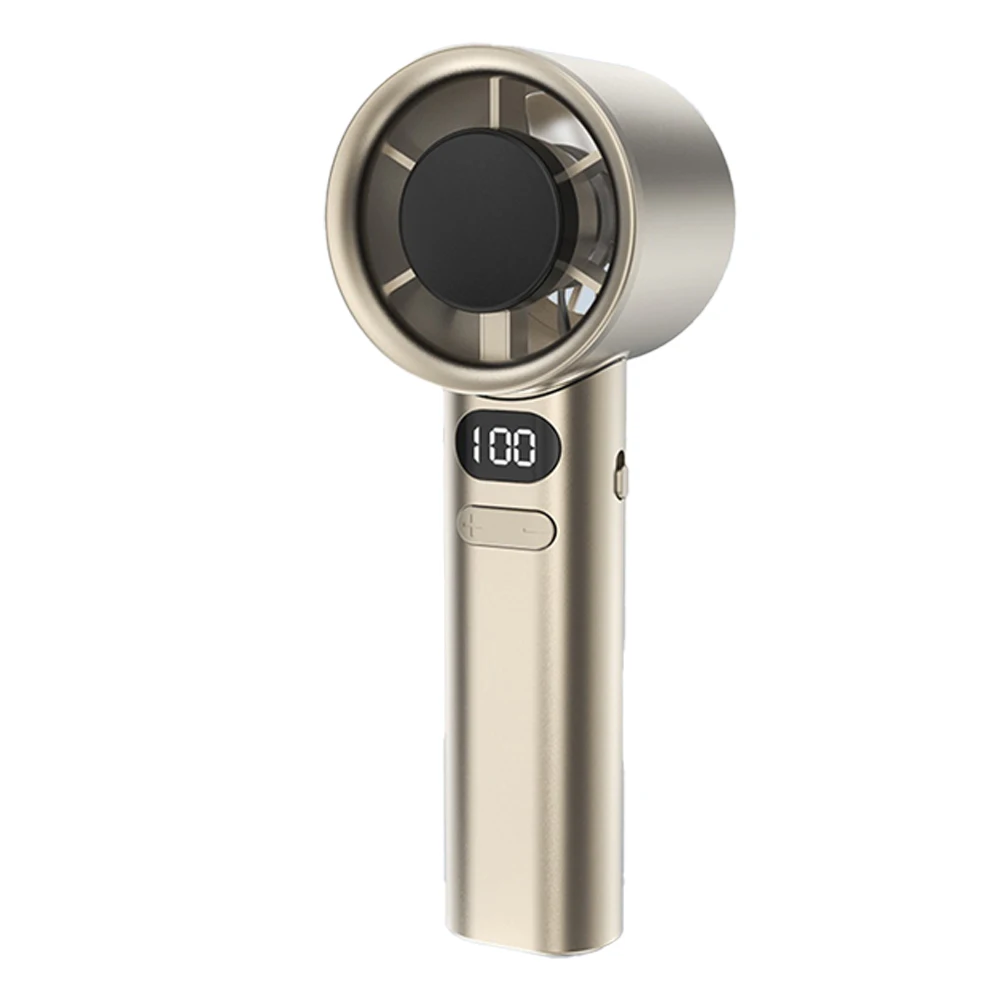 Compact Handheld Fan Handheld Fan Turbocharged Airflow Built-in AI Protecting Chip High-Temperature Protection